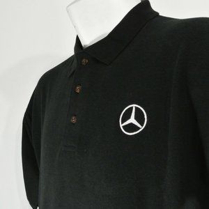 MERCEDES Car Dealership Employee Uniform Polo Shirt Black NEW Size L Large